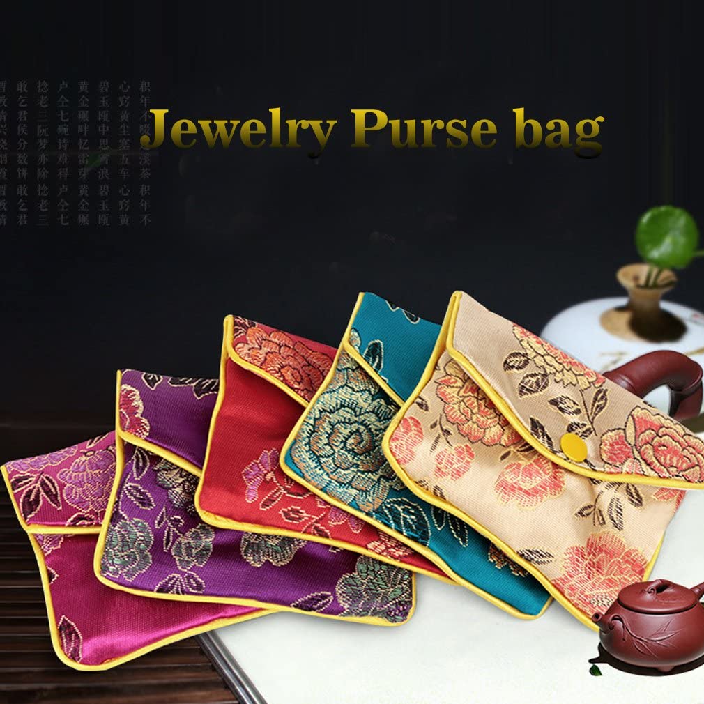 MorTime Jewellery Jewelry Silk Purse Pouch Gift Bags, Multiple Colors, Pack of 12 (Small) - Image 5